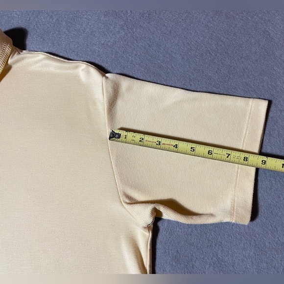 Jamaica Jaxx Men’s Polo Yellow Striped Size Medium - Picture 5 of 6